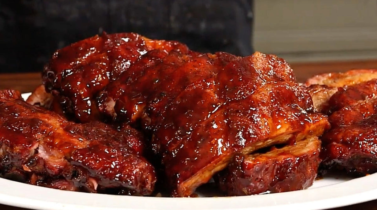 Plate of baby back ribs