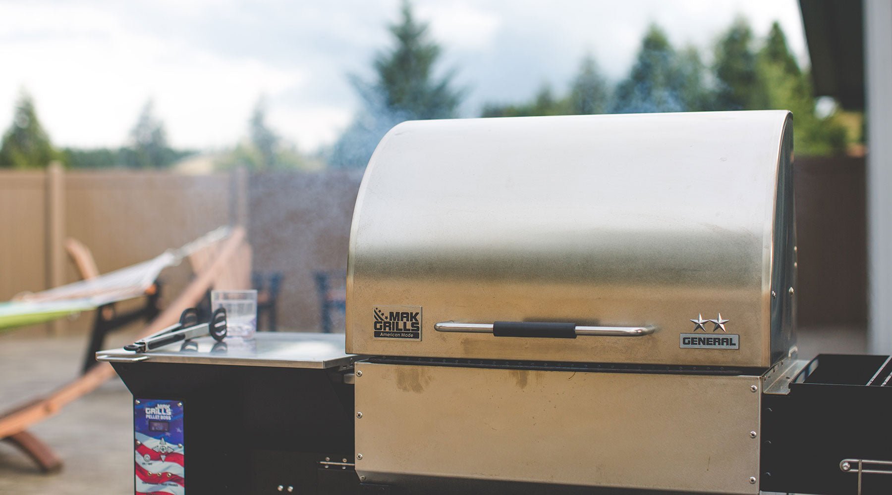 MAK Grill in the backyard