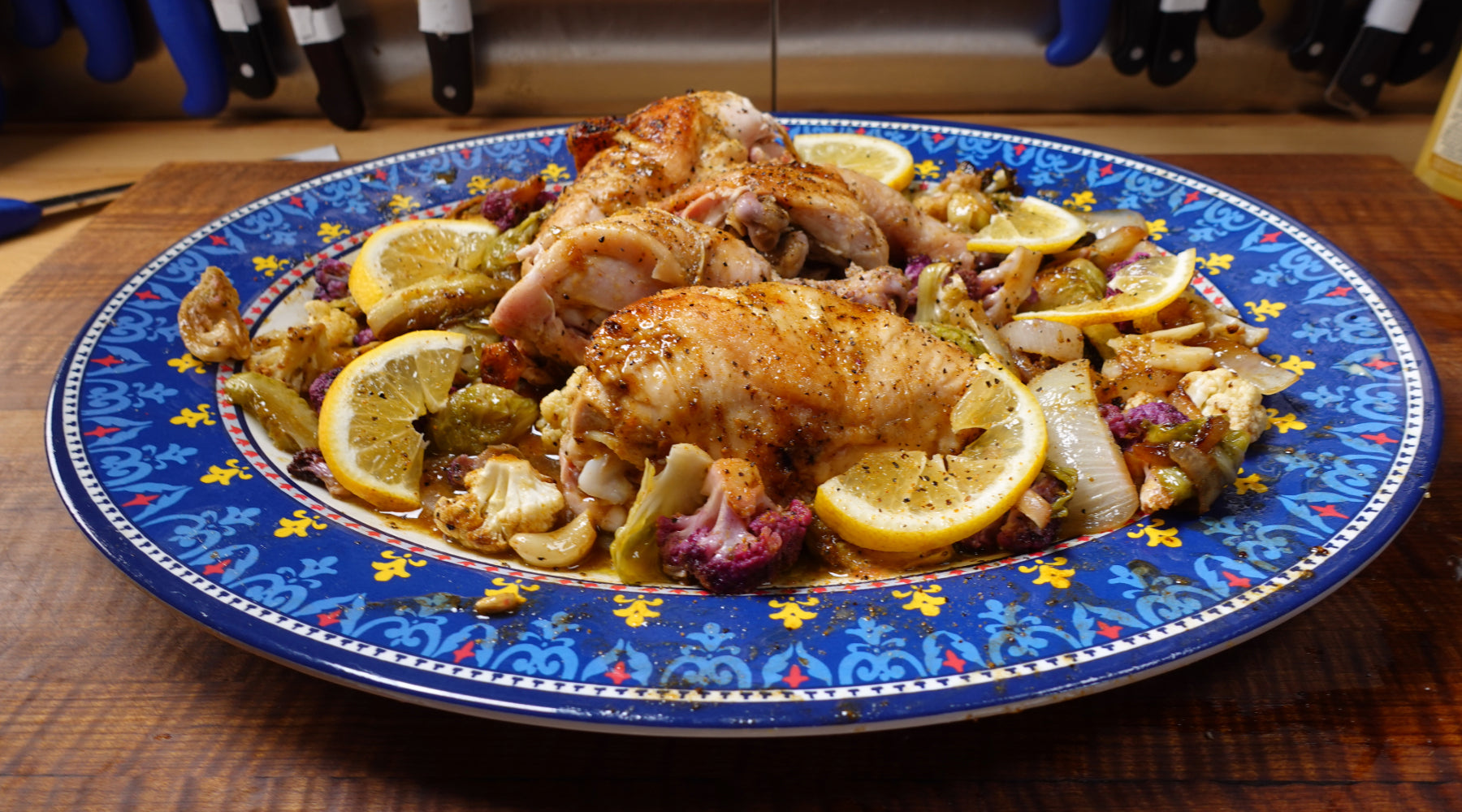 Plate of juicy and flavorful chicken