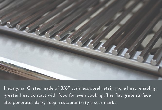 Close-up of the 54" Twin Eagles gas grill’s textured stainless steel control panel with engraved knob labels and built-in