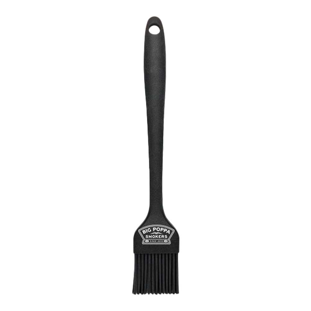 Big Poppa's Basting Brush with 12-inch heat-resistant silicone bristles and black polypropylene handle for grilling use