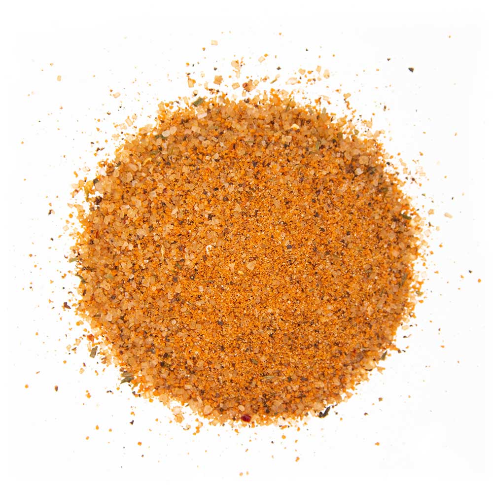 Close-up of Big Poppa's Sweet Money Seasoning 14oz jar showing textured, hand-crafted spice blend with vibrant label details