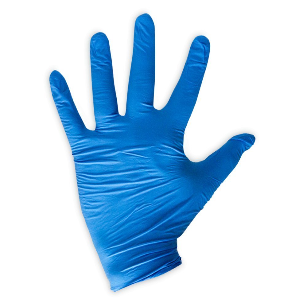 Blue LifeGuard Nitrile Food Gloves in vibrant blue, latex-free, textured fingertips for precise handling and protection in
