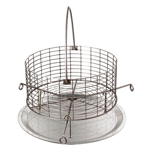 Close-up of the BPS Drum Smoker Ash Catcher’s textured black aluminum surface with drilled air vents for efficient ash