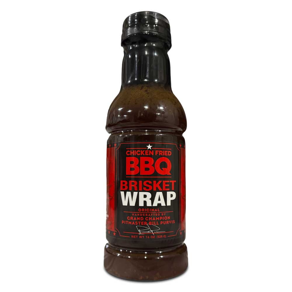Chicken Fried BBQ Chicken Fried Brisket Wrap 16oz with crispy fried brisket, savory sauce, and fresh ingredients in a