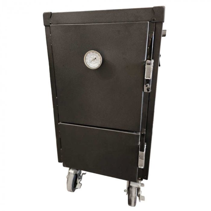 Humphrey's BBQ Smokers The Battle Box GEN23 with black matte finish, stainless steel components, digital control panel, and