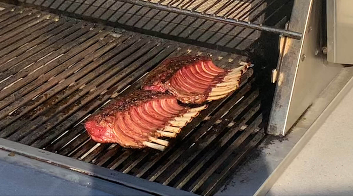 How to Smoke Rack of Lamb with Pineapple Teriyaki Glaze