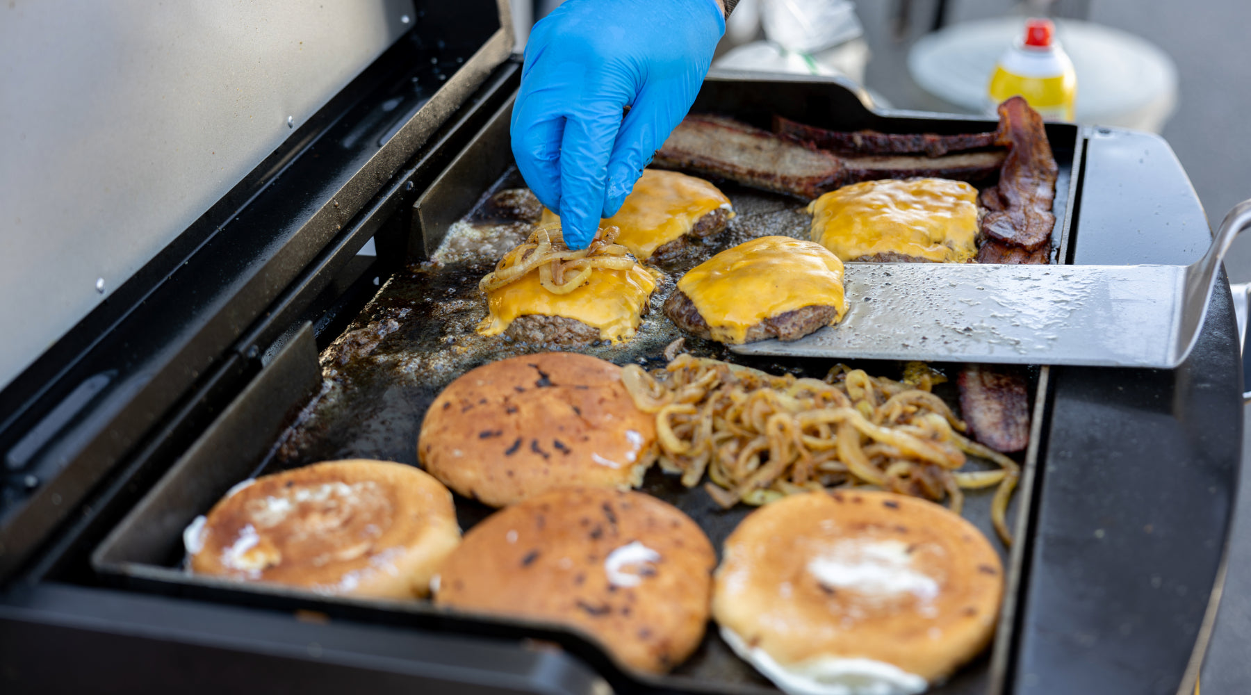 Griddle of a burger