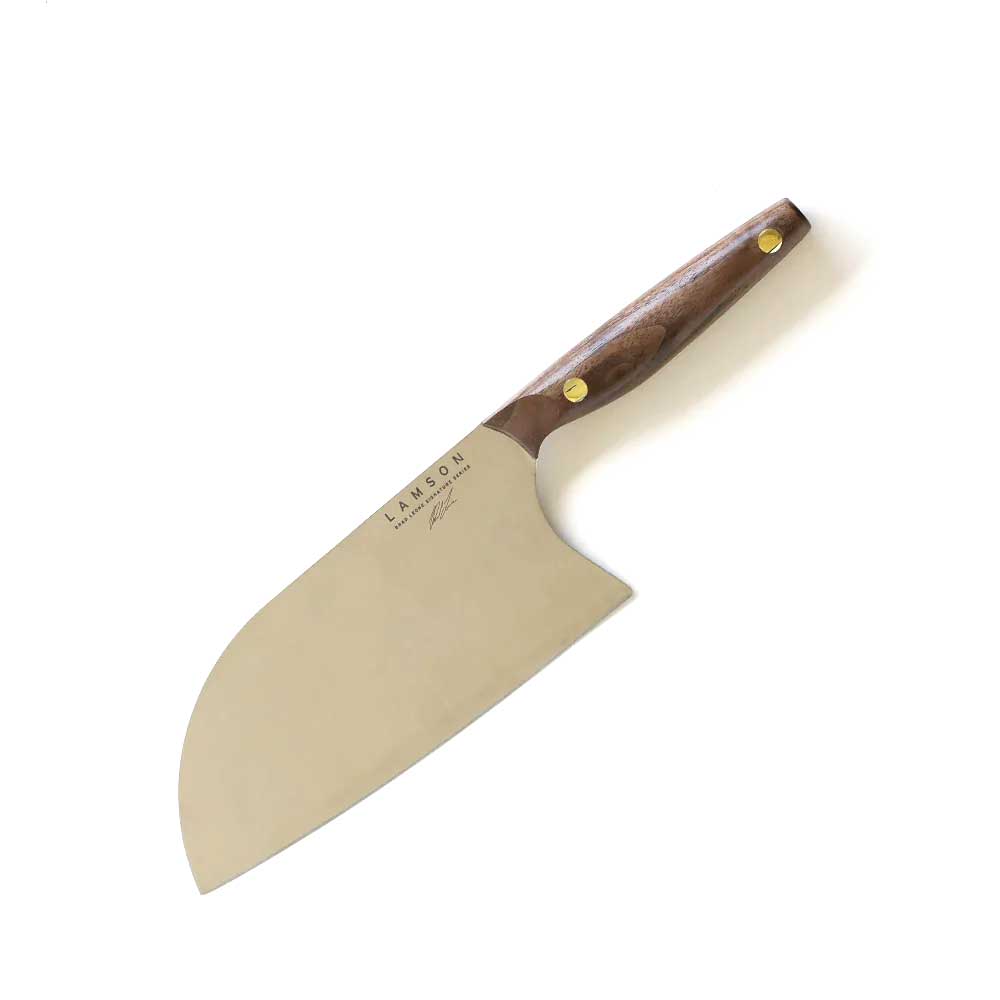 Lamson 8-inch Brad Leone Signature Series Chinese Santoku Cleaver with stainless steel blade and wooden handle