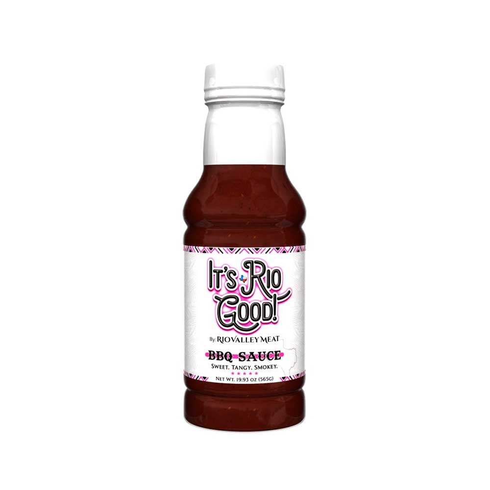 Rio Valley Meat BBQ Sauce 19.93oz bottle with rich, tangy aroma, crafted from farm-raised ingredients for beef, pork, and