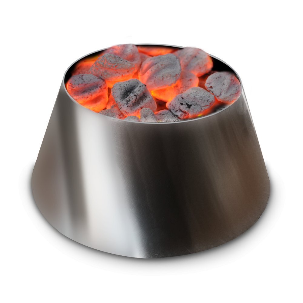 Vortex Medium BBQ Vortex cast iron charcoal grill accessory with textured black finish and metal handle for airflow control