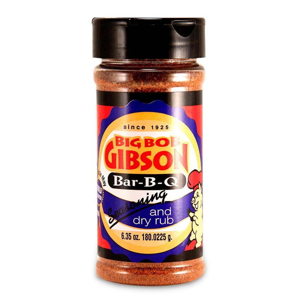 Big Bob Gibson Bar-B-Q Seasoning and Dry Rub 6.35oz jar with handcrafted spice blend for beef, pork, poultry, seafood
