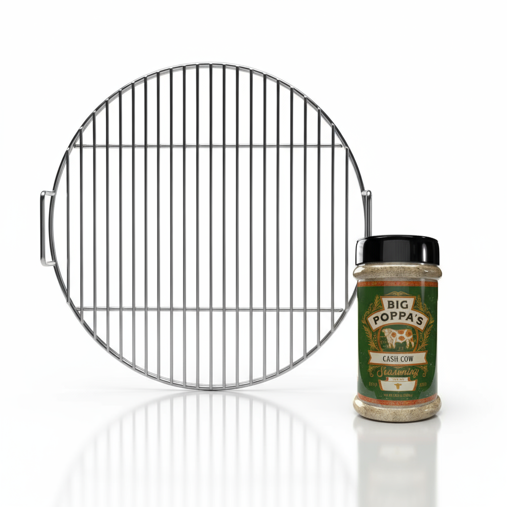 Big Poppa’s Beefy Grill Master Set bundle includes hand-crafted, farm-raised beef, premium grilling accessories, and organic