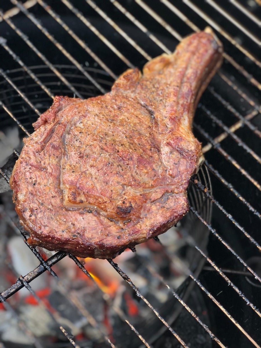Close-up of Big Poppa's Double Secret Seasoning 14oz label highlighting natural ingredients and rustic design details