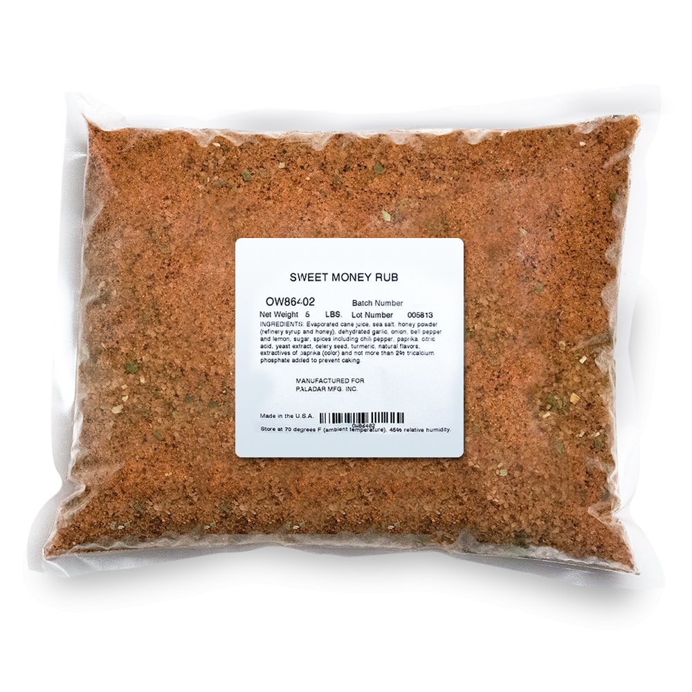 Big Poppa's Sweet Money Seasoning 5lb bag with handcrafted blend of spices for beef, pork, and poultry grilling