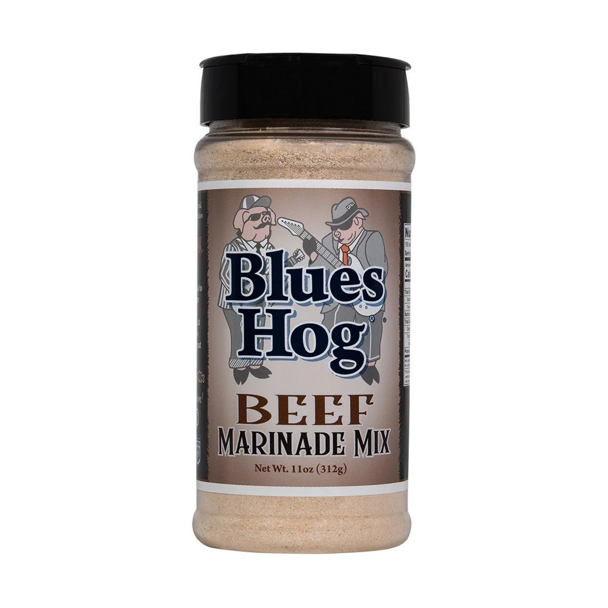 Blues Hog Beef Marinade Mix 11oz bottle with spicy rich sauce for grilling and flavorful meat preparation