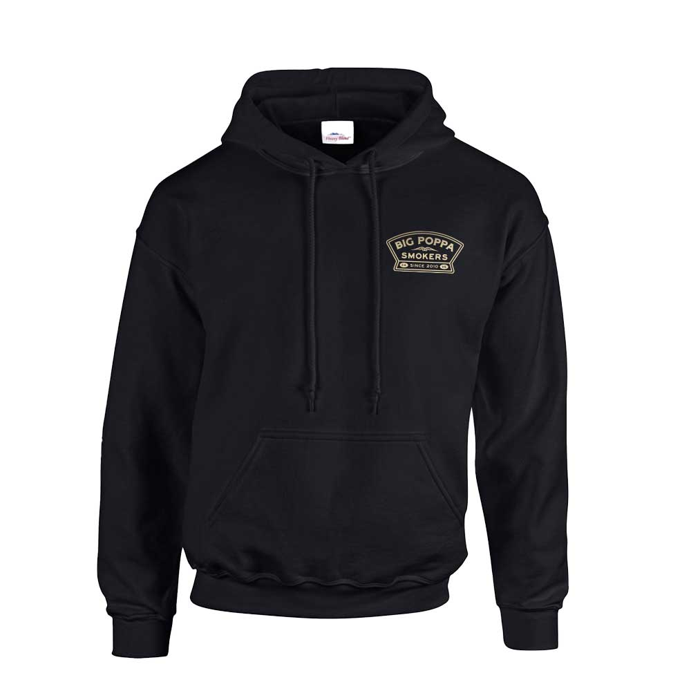 Close-up of the black cotton fabric highlighting the hoodie’s smooth texture and reinforced stitching on the sleeve hem