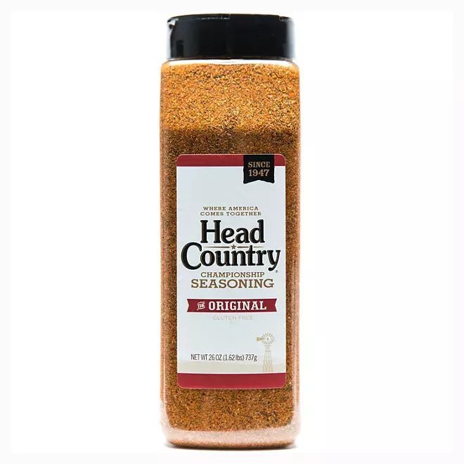 Head Country Championship Seasoning Original 26oz jar with bold spice blend for beef, pork, poultry, seafood, and vegetables