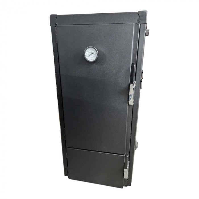 Humphrey's Smokers The Down East Beast GEN23 charcoal smoker with black steel body, metal handles, and adjustable vents