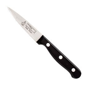 Messermeister Park Plaza 3.5-inch spear point paring knife with stainless steel blade and ergonomic black handle