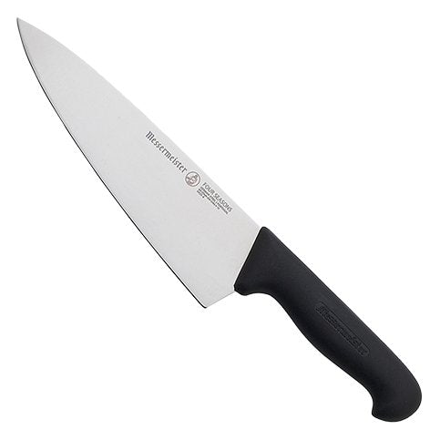 Messermeister Pro Series 8-inch chef's knife with stainless steel blade and black pakkawood handle