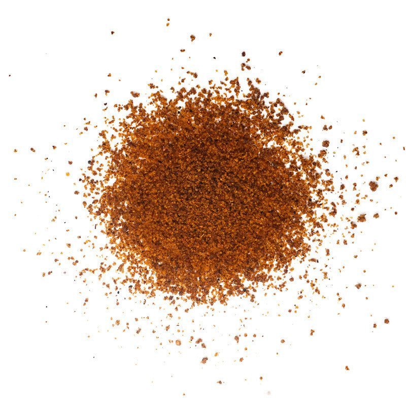 Close-up of Simply Marvelous BBQ Popitude Finishing Rub 5.5oz label highlighting natural ingredients and hand-crafted design