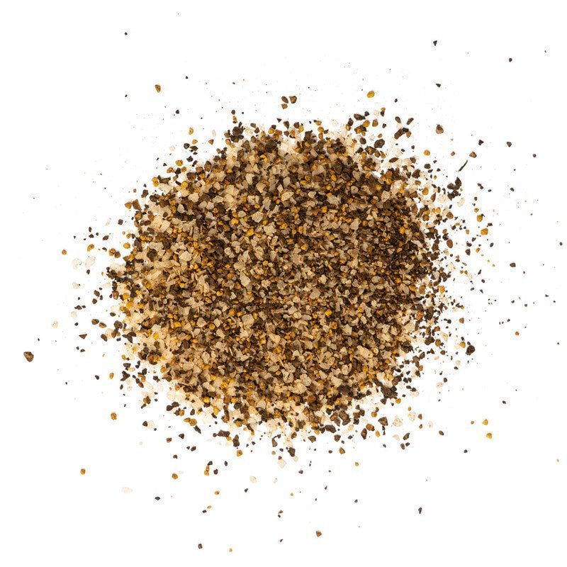 Close-up of Tuffy Stone Daily Grind Coffee Rub label highlighting natural ingredients and hand-crafted design details