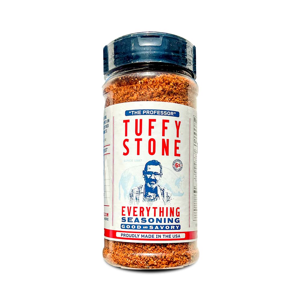 Tuffy Stone Everything Seasoning 12.1oz jar with herb and spice blend for beef, pork, poultry, seafood, and vegetables